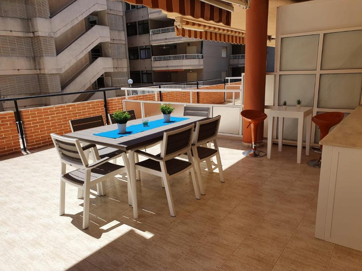Apartamento Con Gran Terraza, Piscina Y Con Vistas Al Mar, A Solo 50 M De La Playa Daimús Exterior foto